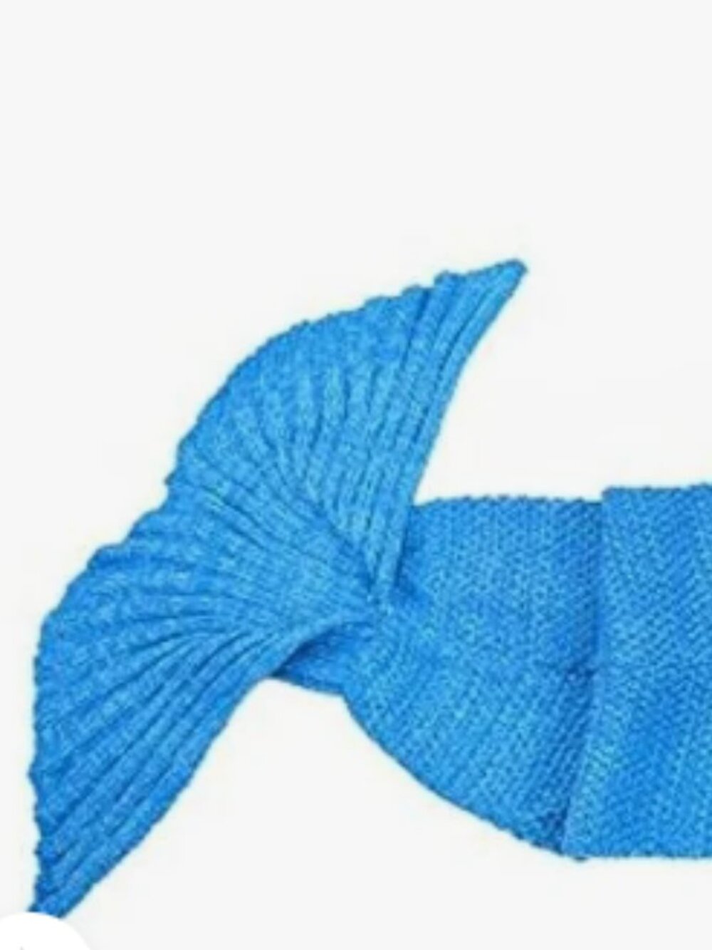 NWT Mermaid Tail Blanket Adult OS Size • Soft Blue Cotton Blend Cozy Sleep Sack